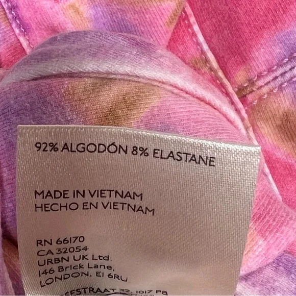 Free People Pink and Purple Floral Floral Printed Puffy Sleeve Bustier Blouse - Picture 6 of 6